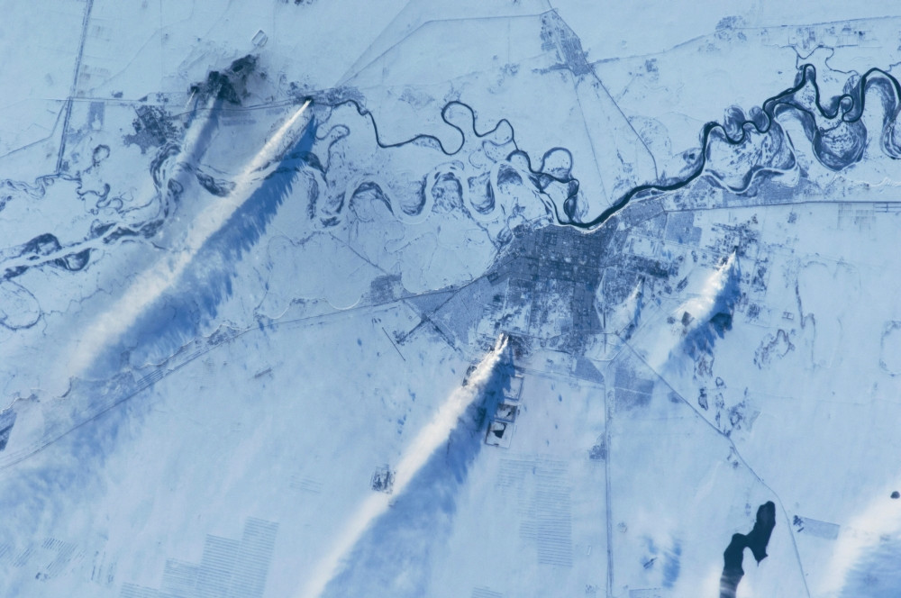 Satellite view of Pavlodar Province, Kazakhstan Poster Print by Panoramic Images - Item # VARPPI181026